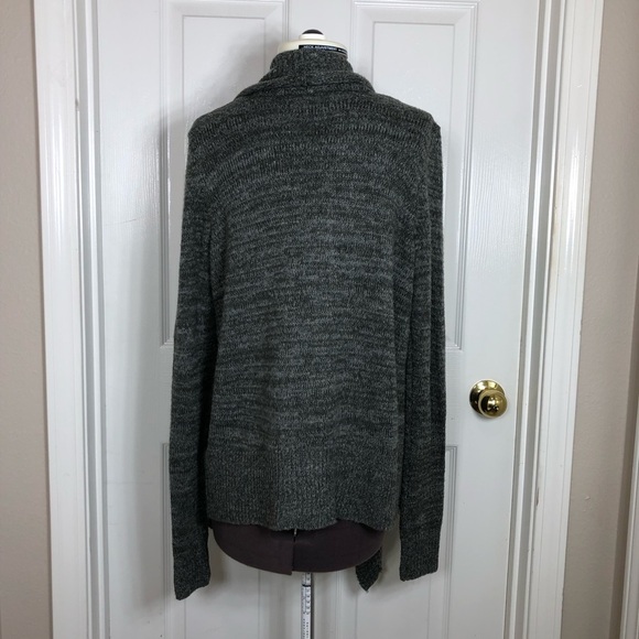 Abercrombie And  Fitch Wool Blend Soft Open Waterfall Marled Gray Cardigan XS/S - Picture 9 of 14